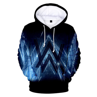 Trendy Alan Walker 3d print Hoodie for cosplay great gift for music fans