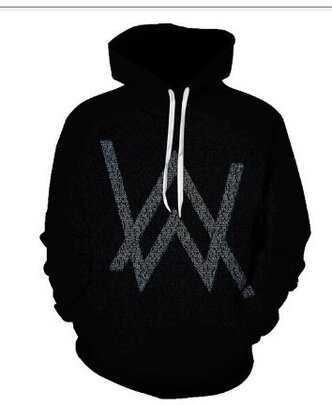 fashion Alan Walker graphic hoodie black for adult and youth