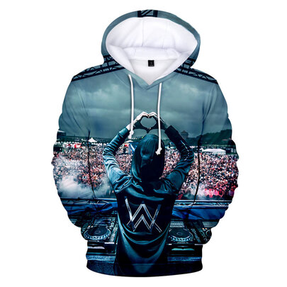 casual classic Alan Walker pullover hoodie with pocket