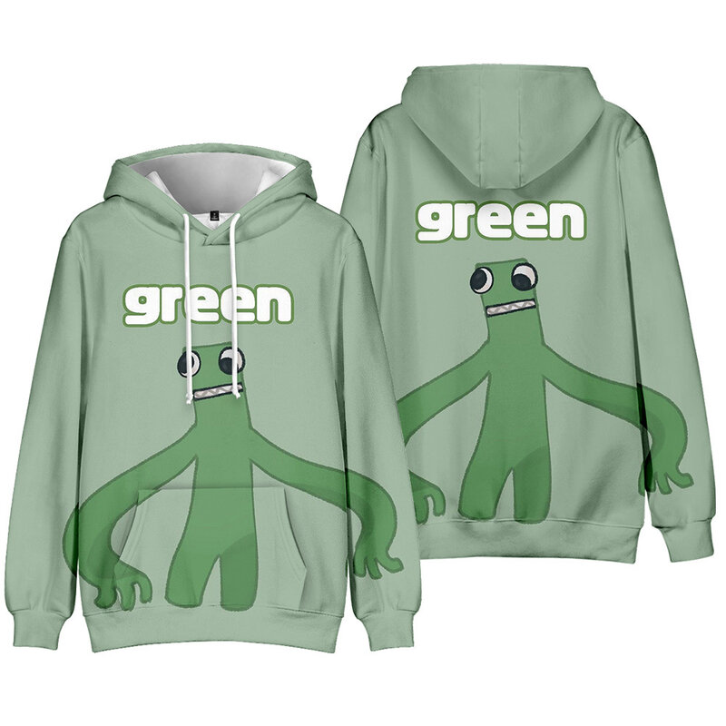 Roblox Rainbow Friends Graphic Hoodie Light Green - PKAWAY