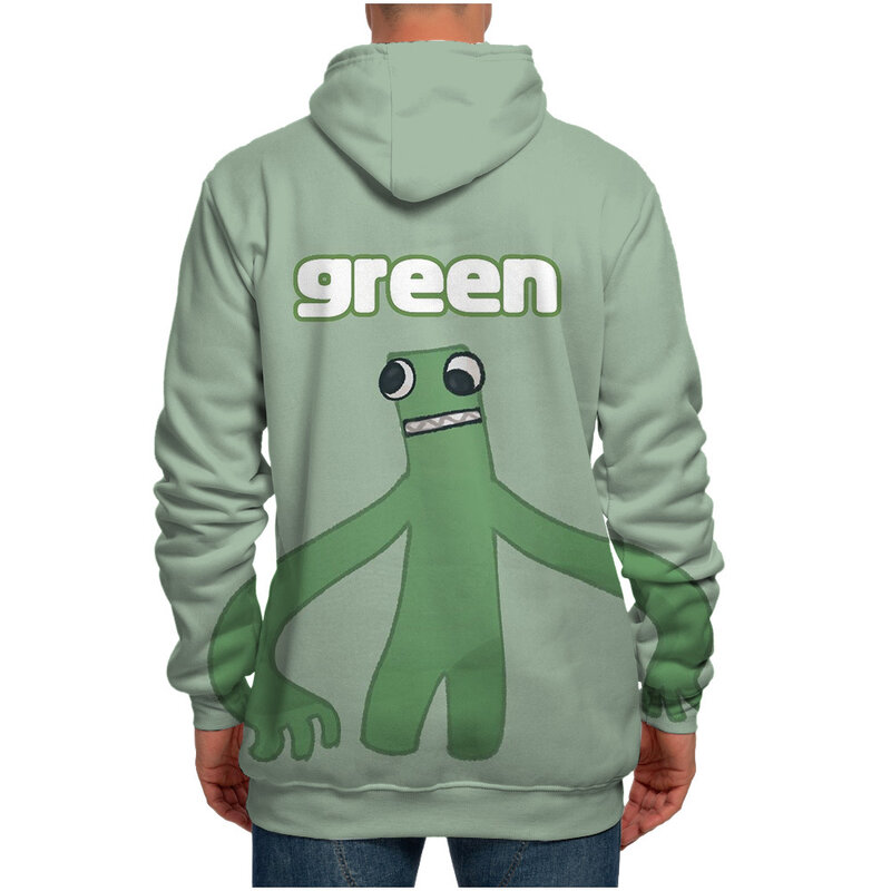 Roblox Rainbow Friends Graphic Hoodie Light Green - PKAWAY