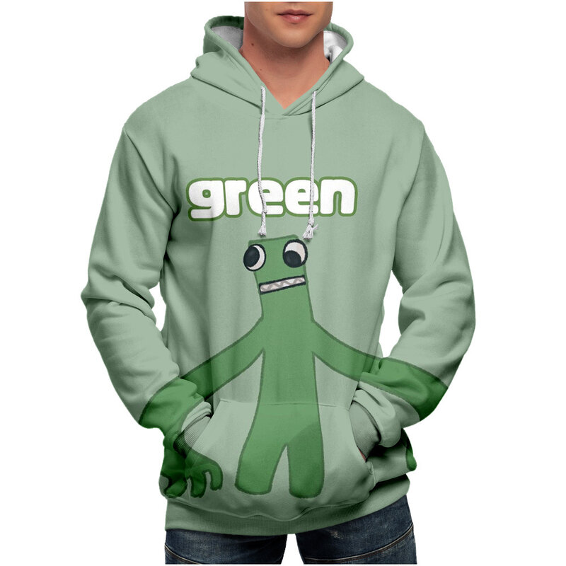 Roblox Rainbow Friends Graphic Hoodie Light Green - PKAWAY