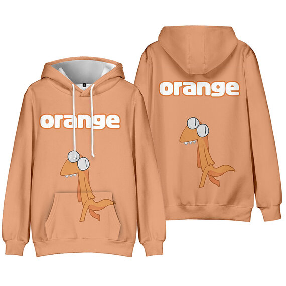 Fashionable Rainbow Friends 3d digital printed hoodie Orange