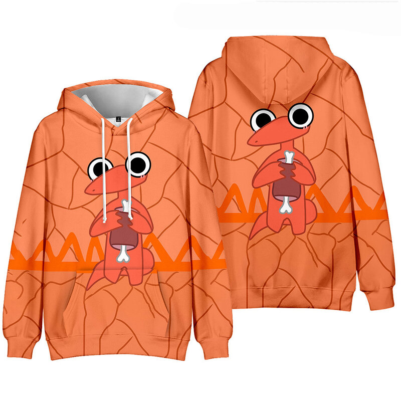 Trendy Roblox Rainbow Friends Printed Hoodie Red - PKAWAY