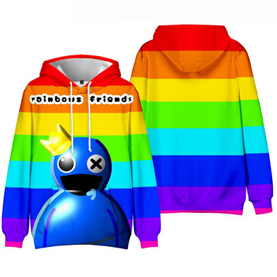 Rainbow Friends Kids Graphic Hoodies For Boys Cute Game Colorful Sweatshirts Girls Essential Fashion Jacket Hoodies