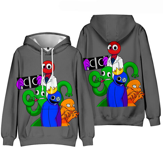 Stylish Roblox Game Graphic Hoodie design inspired from Rainbow Friends