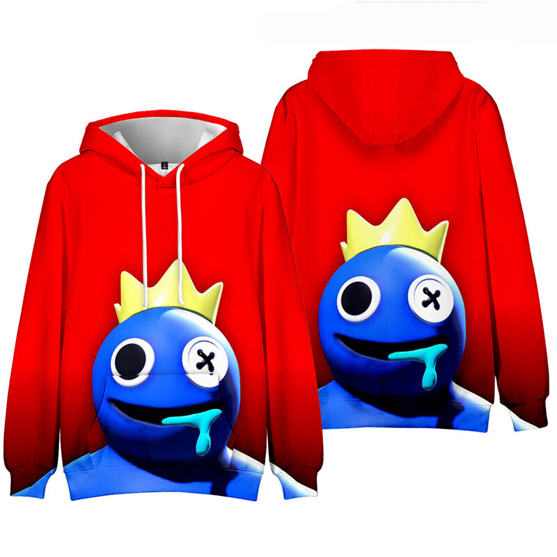 Trendy Roblox Rainbow Friends Printed Hoodie Red - PKAWAY