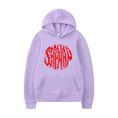 long sleeve drawstring red sapnap logo 3d printed hoodie for youth