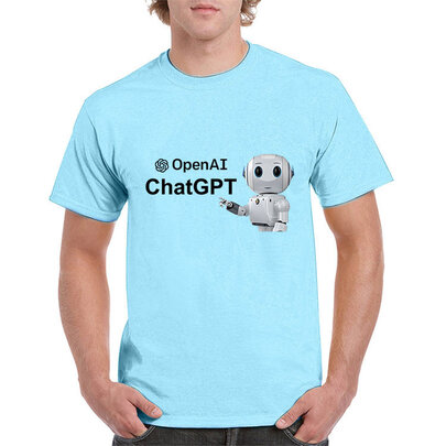 short sleeve crewneck Openai Logo tee shirt ChatGPT Robot Casual top shirt for unisex