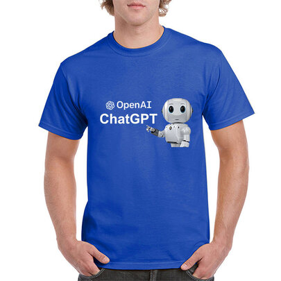 Disrupted Microsoft-backed OpenAI Logo ChatGPT Robot Cool Design tee shirt for Artificial Intelligence Fanatic