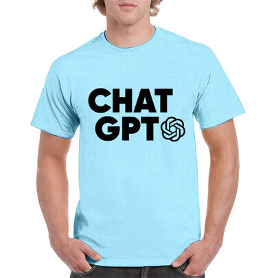 unique open ai chatbot print tee shirt for young men
