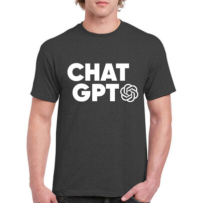 dark grey ChatGPT The Artificial Intelligence Chatbot 3d printed teee shirt for students