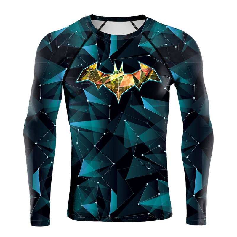 Trendy Batman Superhero Compression Tee Shirt