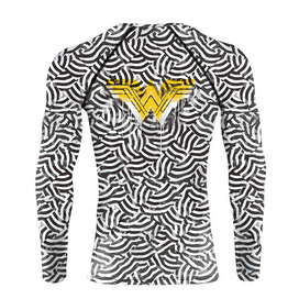 trendy Wonder Woman gym tee shirt compression top