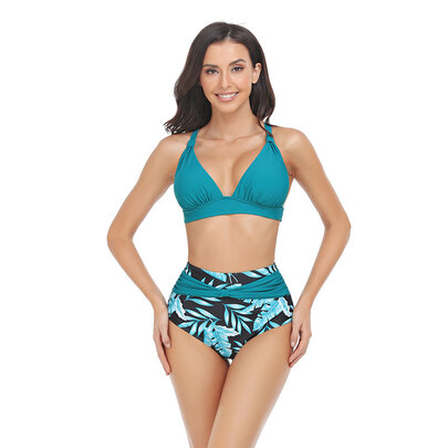 high-waist bikini bottom are the staples for your chic beach or pool look.