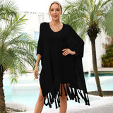 Women's Stylish  Tassel Crochet Dress Beachwear Bikini Swimsuit Cover up