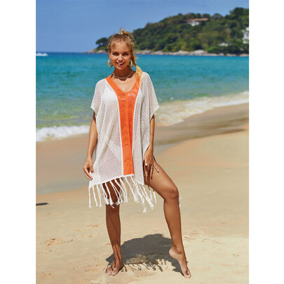 plus size fashion Women's Swimsuit Cover Ups for Swimwear Crochet Summer Casual Bathing Suit Beach Dress