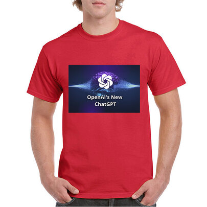 Short Sleeve OpenAI ChatGPT AI Artifical Intelligence Shirt Red