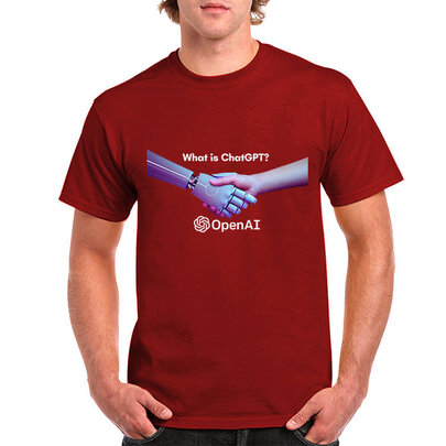 What Is ChatGPT OpenAI Printed Tee For AI Tech Geek Red