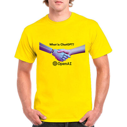 What Is ChatGPT OpenAI Themed Tee For AI Tech Geek Yellow