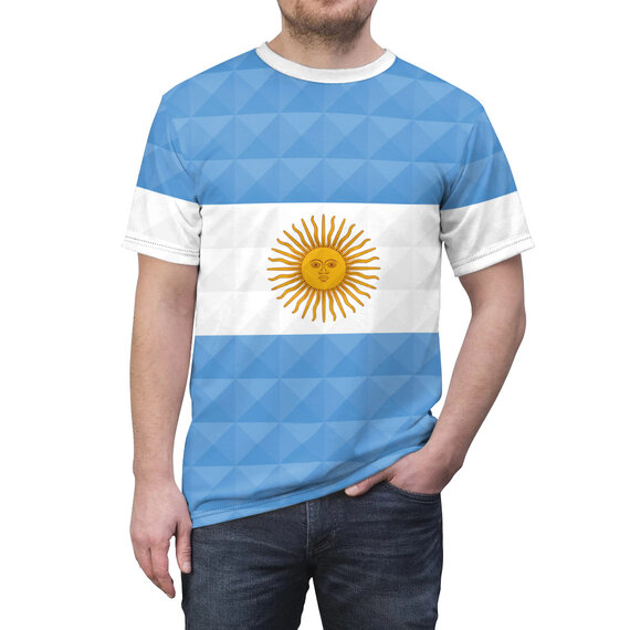 short sleeve Argentina flag tee shirt for unisex