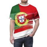short sleeve Portugal national flag graphic tee