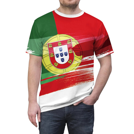 short sleeve Portugal national flag graphic tee