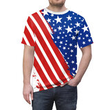 Usa Flag Print Tee shirt for unisex