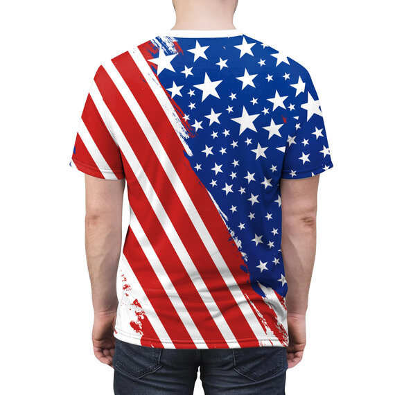 short sleeve america flag tee shirt for men