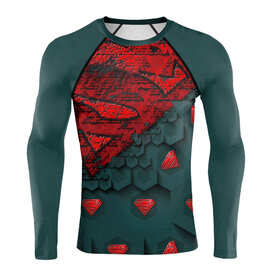 classic superman logo print tee for sports