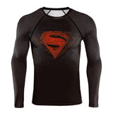 superman logo Men's Cool Dry Short Sleeve Compression Shirts