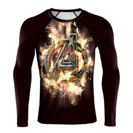 stylish marvel avenger logo print tee for workout