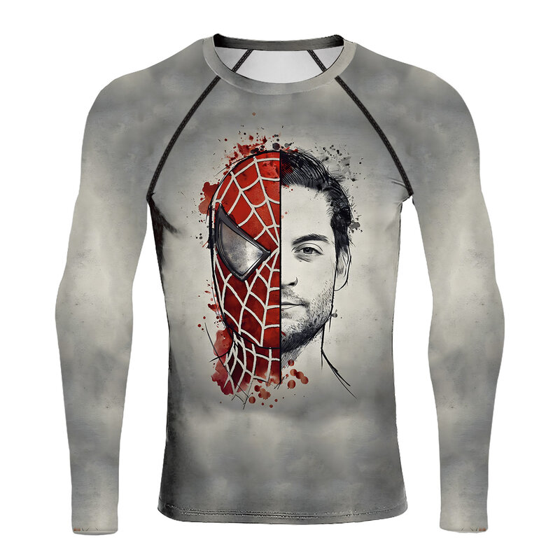 Marvel Spiderman Peter Parker 3D Print Compression Top