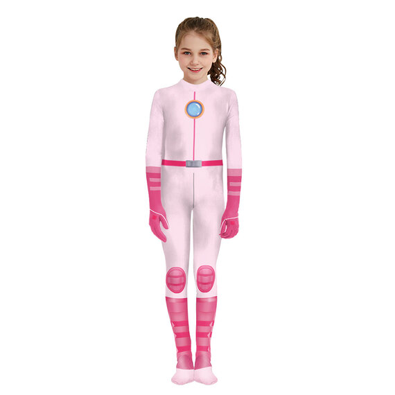 The new Super Mario Bros Princess Peach Cosplay Jumpsuit for girls