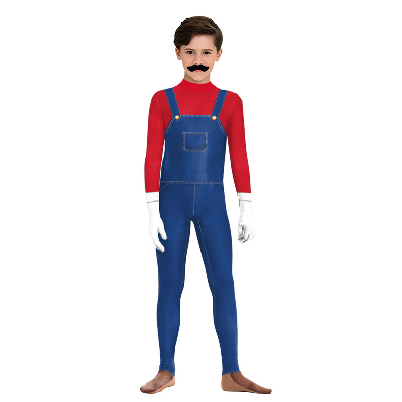 The Super Mario Costume Jumpsuit Red - PKAWAY