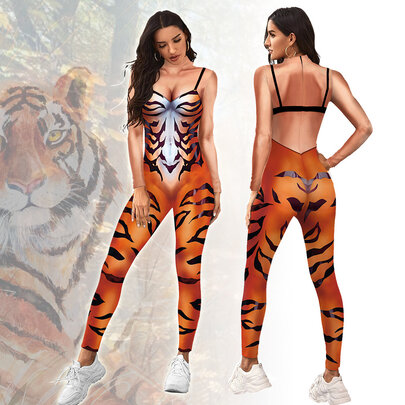 Tiger Stripes One-piece Jumpsuit for Sale