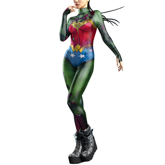 fashion Wonder Women Bodysuit Costume