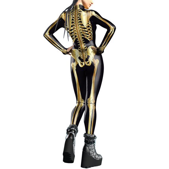 Womens Skeleton Costume Bodysuit