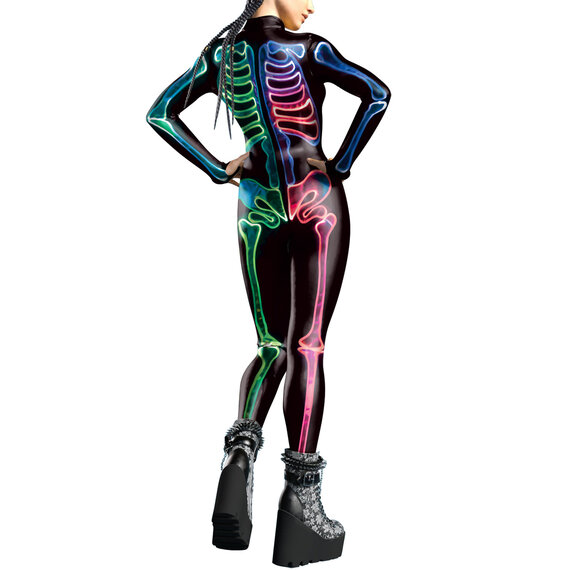Unique Halloween Costume for Adult Skeleton Lady Costume