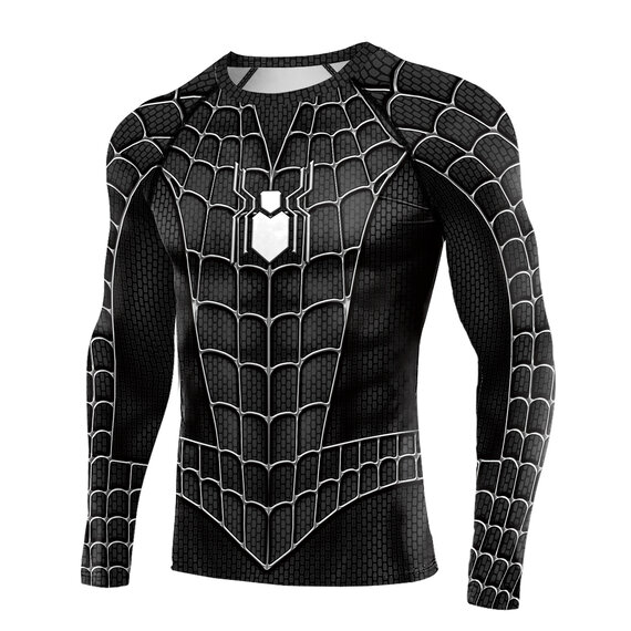 long sleeve Spider Man Homecoming Black cosplay tee shirt
