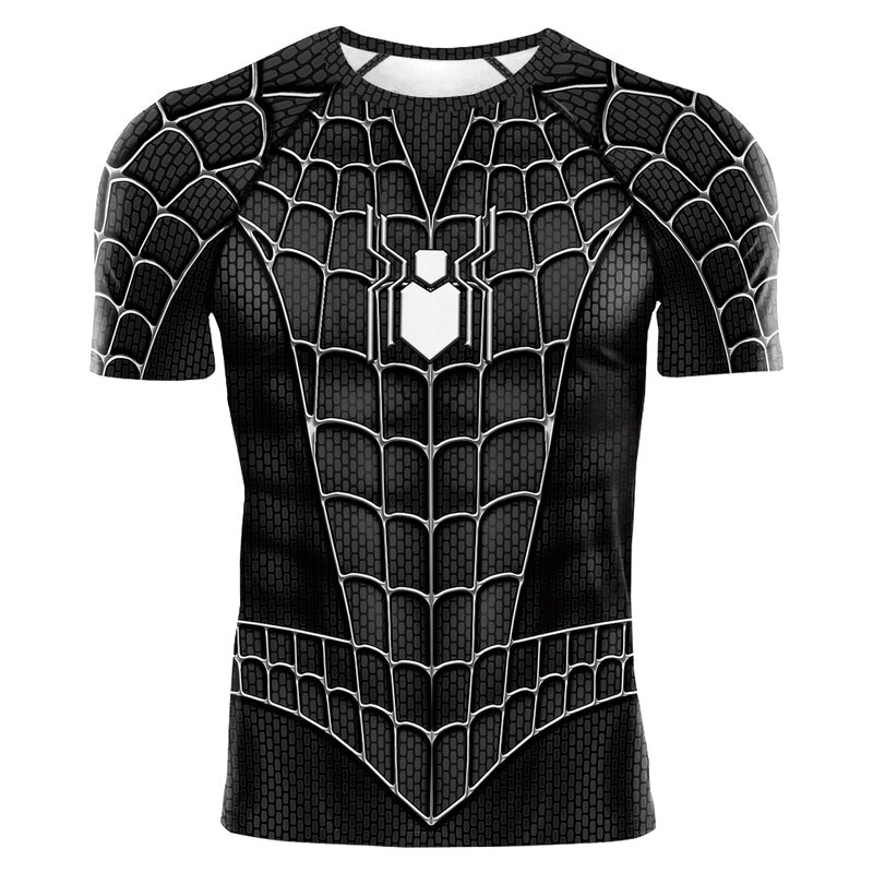Marvel Superhere Black Spider Man Compression Tee