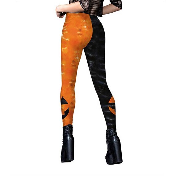 Halloween Pumpkin Print Legging fits the body curve better