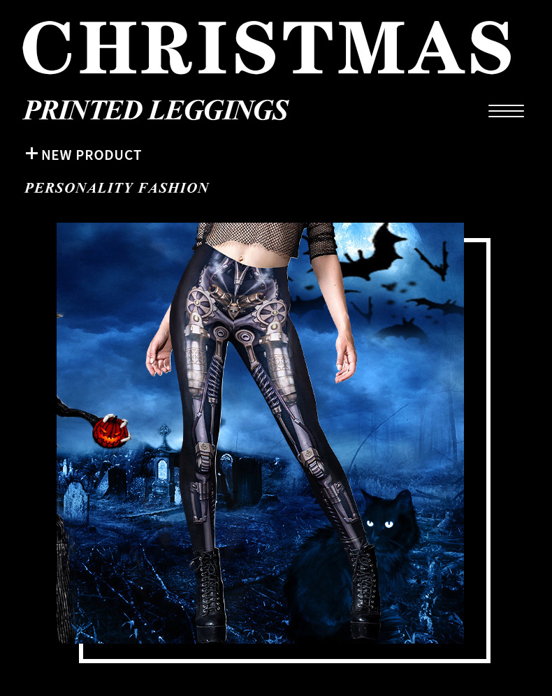 Women Steampunk Retro Leggings for halloween or christmas