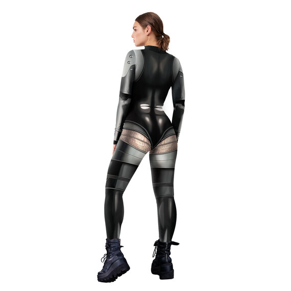 Cool Punk 3d Graphic Jumpsuit for Halloween Parties