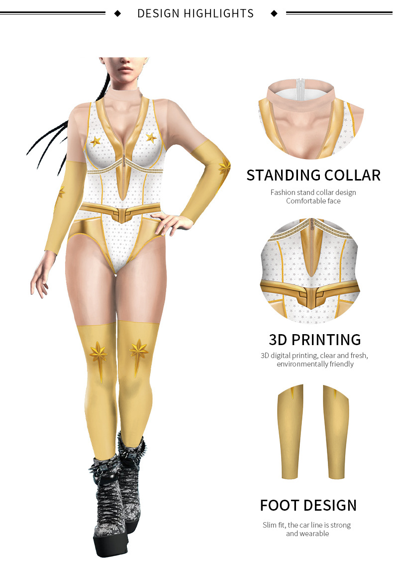 Fashion The Boys Annie January Cosplay Jumpsuit -design detail