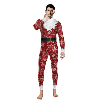 Snowflakes 3D Print Bodysuit for christmas 
