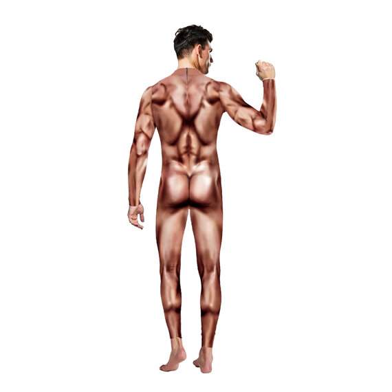 3D Muscle Bodysuit Halloween Zentai Party Fanny Dress Cosplay Outfit