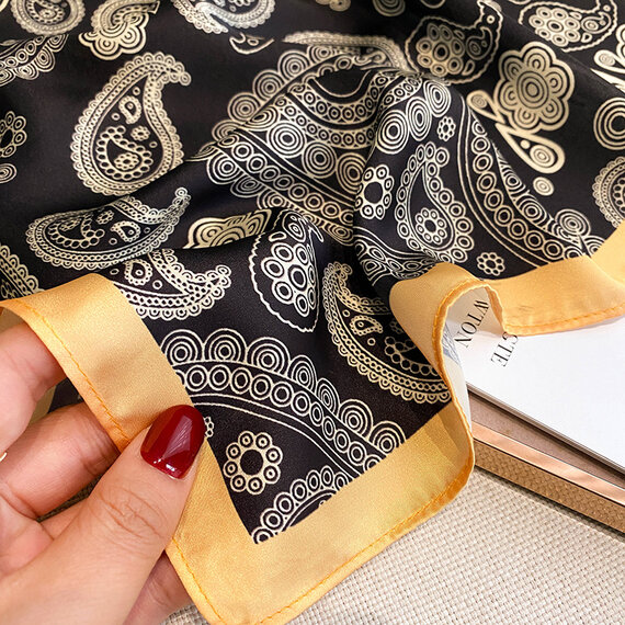 Womens Large Satin Square Scarf Silk Feeling Hair Wrapping Gift Headscarf Scarves
