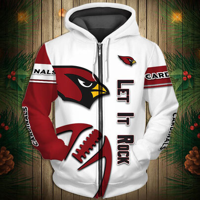 National Football League Arizona Cardinals Team Log Printed Hoodie - Let it Lock