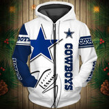 National Football League Dallas Cowboys Team Log Printed Hoodie